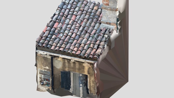 tile roof of a house in Venice 3D Model