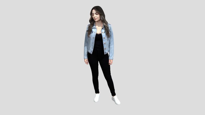 Casual Denim Jacket Outfit – Kostenloses 3D-Modell STL