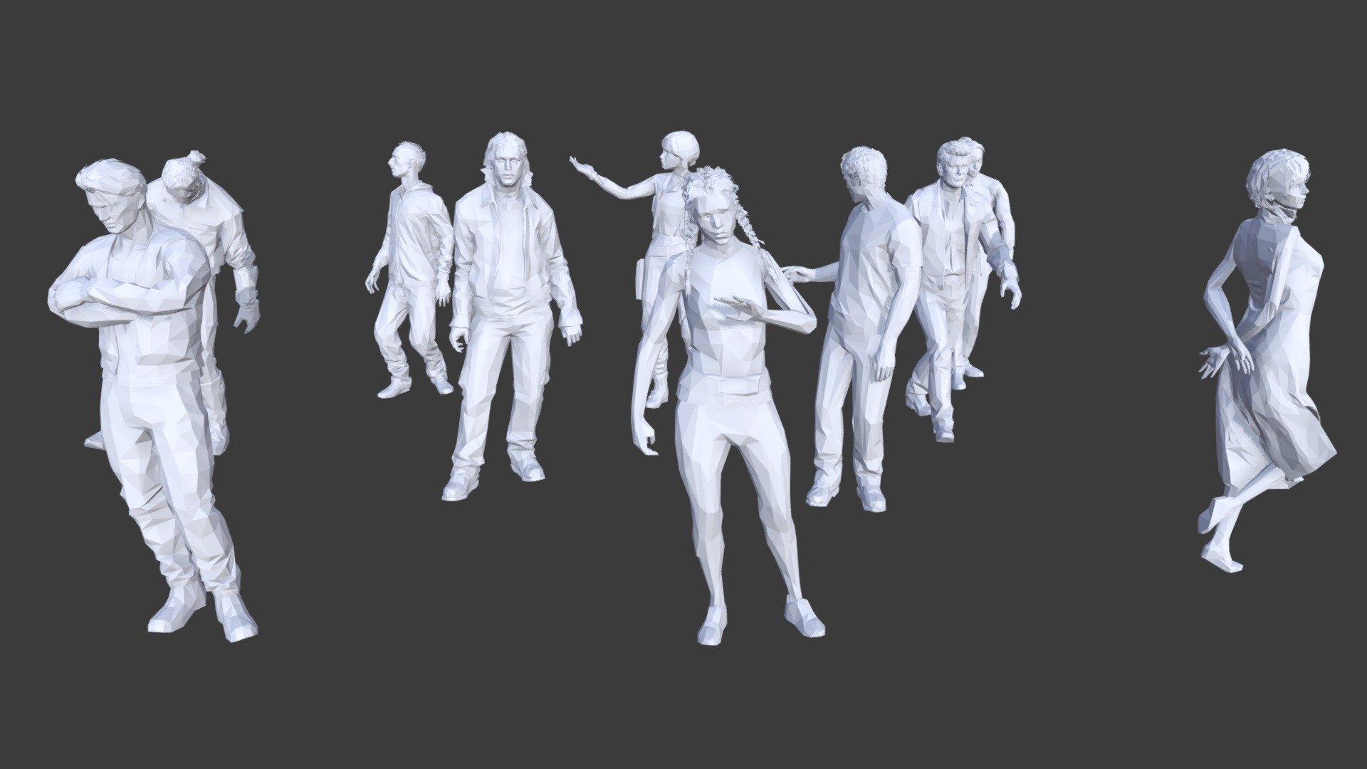 Low Poly People Collection 13 - Buy Royalty Free 3D model by game ...