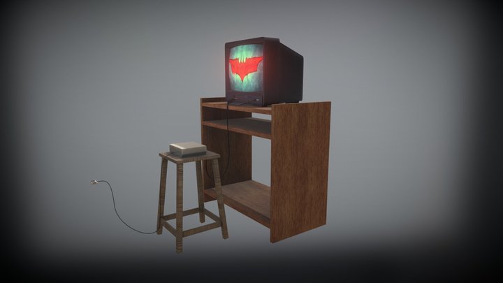 CRT Television (TV) NES Vintage 3D Model