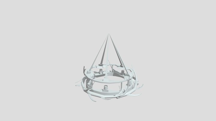 Deer Horn Lamp 3D Model
