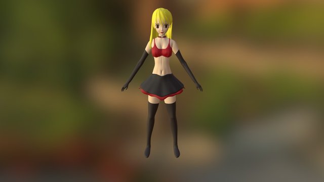 Anime girl 3D Model