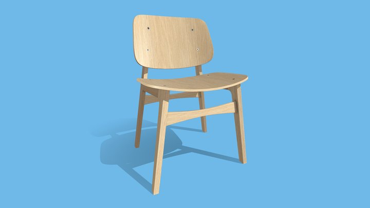 Wooden Chair 3D Model