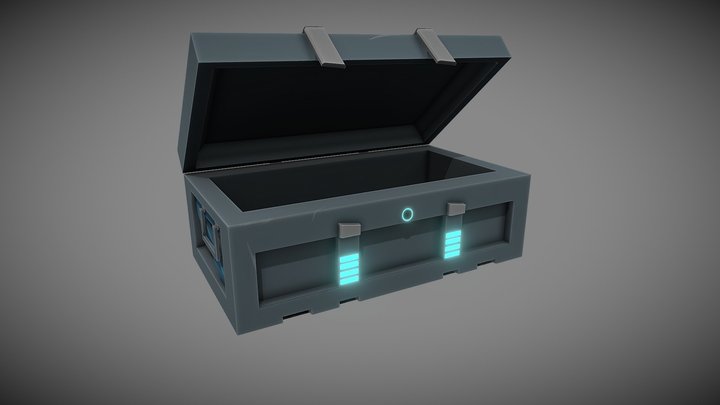 Sci-fi Storage Crate 3D Model