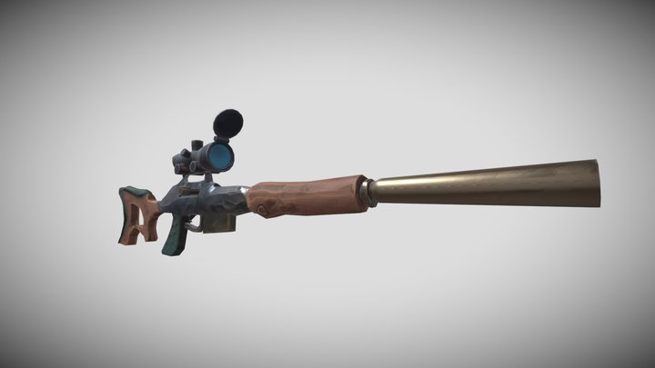 StylizedSniperRIfle 3D Model