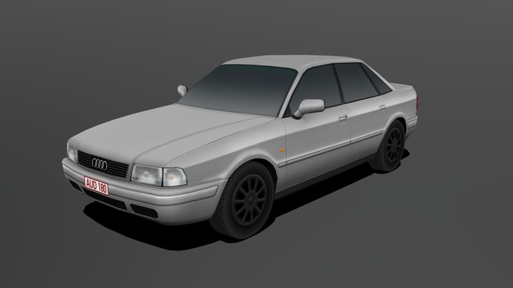 Audi 80 lowpoly 3D Model