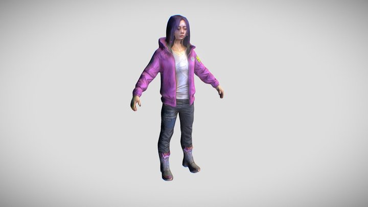 Cyberpunk-Tokyo style character free 3D Model