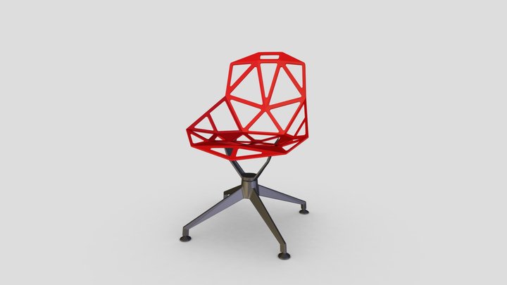 Chair_One 4-Star Base 3D Model
