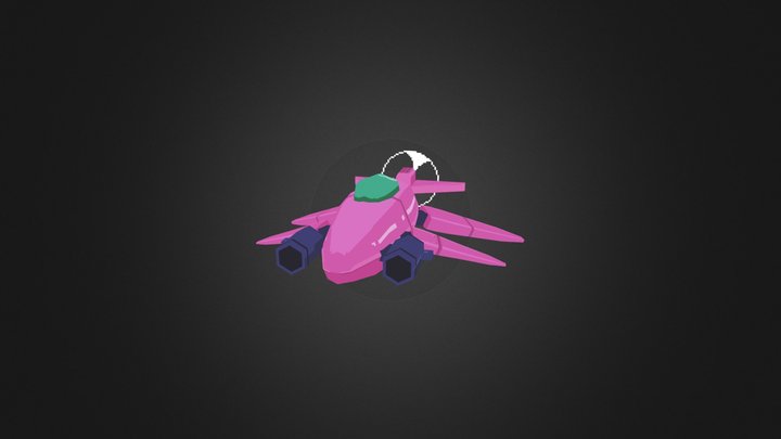 Pixel Sub Fighter 3D Model