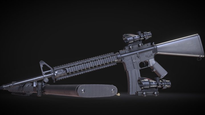 M16A4 3D Model