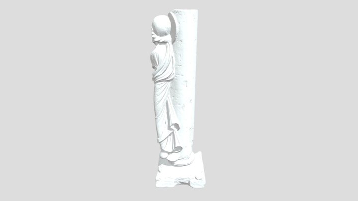Statue-colonne prophète à la cotte de maille 3D Model