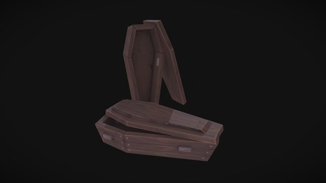 Stylized Coffin 3D Model
