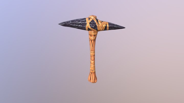 Stone Pick Low Poly 3D Model