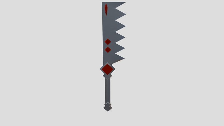 red velvet cookie sword 3D Model