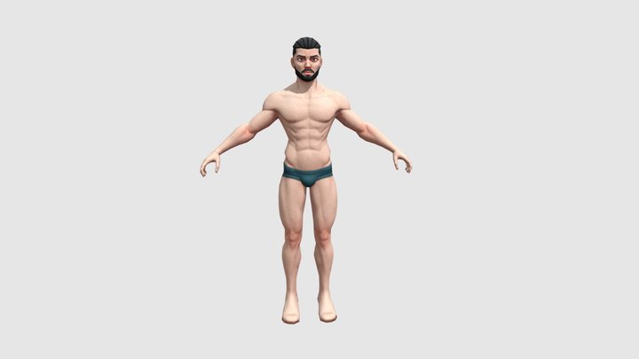 Stylized Male Character - Game Ready Base mesh 3D Model