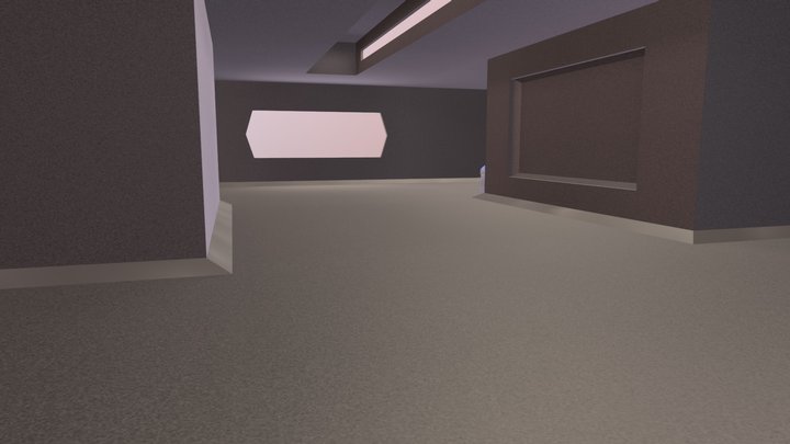 H shaped corridor 3D Model