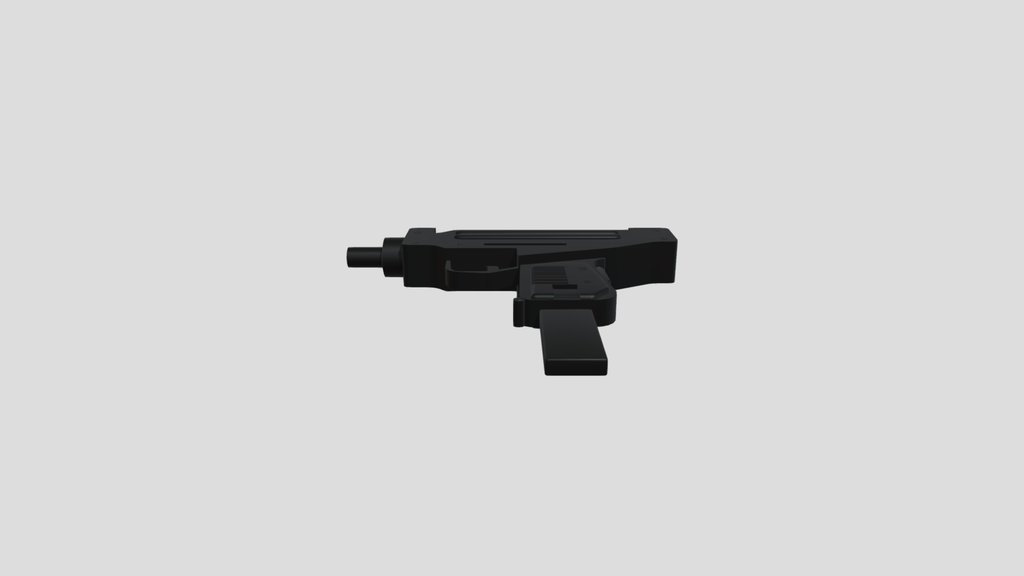Mini Uzi Submachine Gun - Low Poly