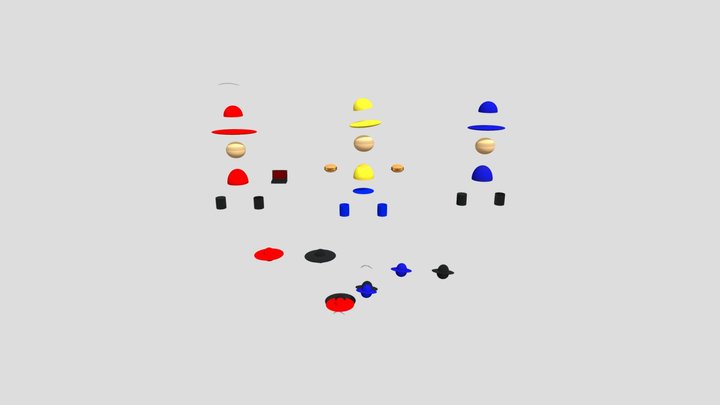 Bombu Man!!!!(With Bamburg and icons) 3D Model