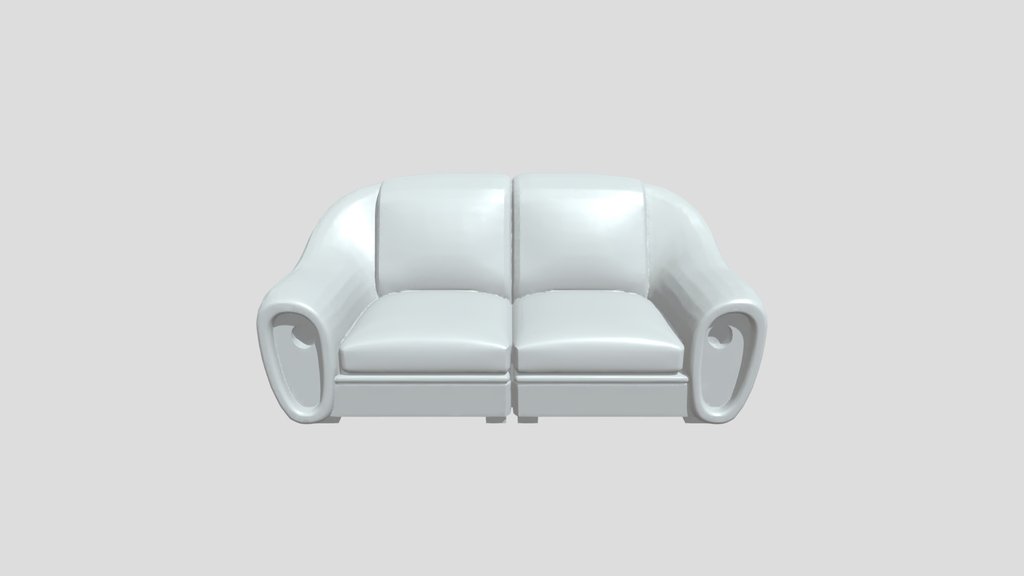 A cracked-texture two-seat sofa