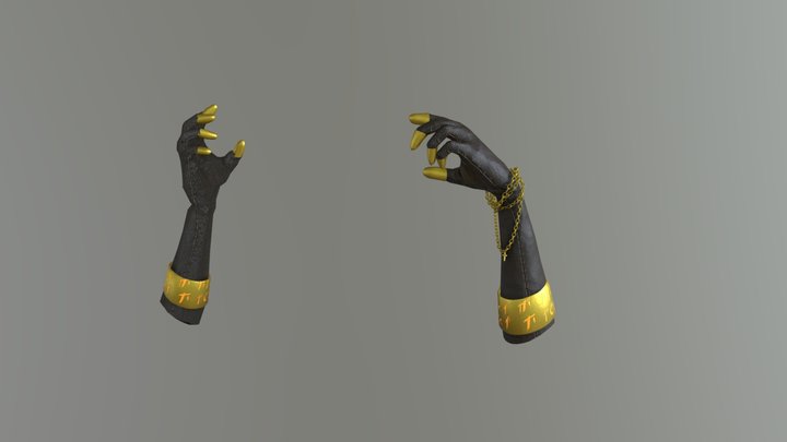 Leather Gloves 3D Model