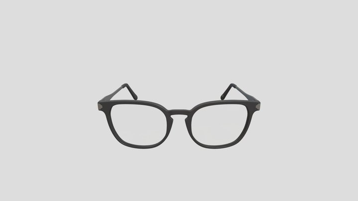 Modern Black Glassses 3D Model