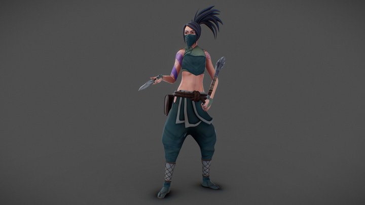 Akali - The Rogue Assassin (League of Legends) 3D Model