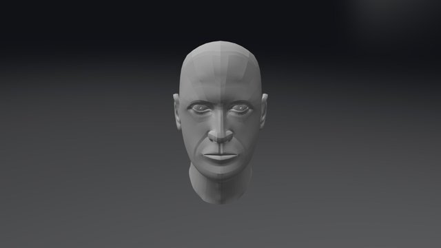 Male Head Mesh 3D Model
