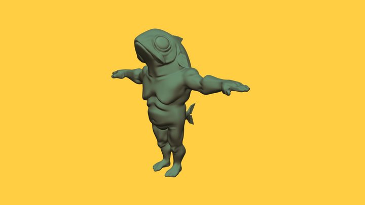 Mr Blub wip 3D Model