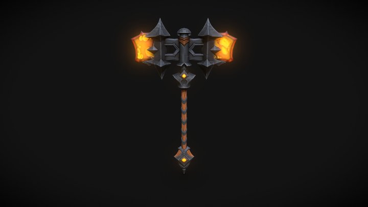 Stylized Axe 3D Model