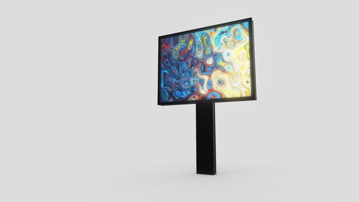 City Light Board, Aufsteller mittig 3D Model