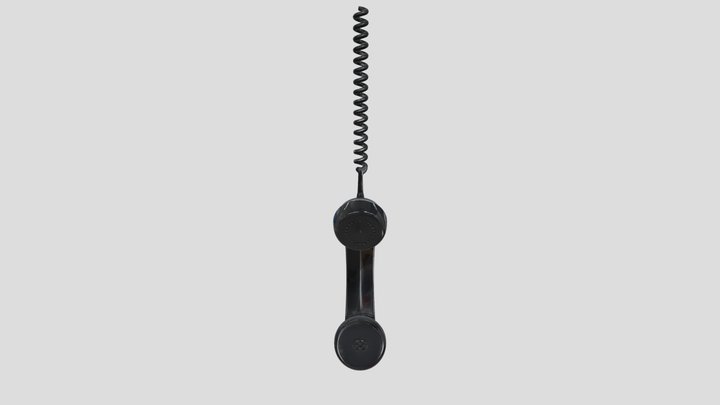 Corded Telephone Handset 3D Model