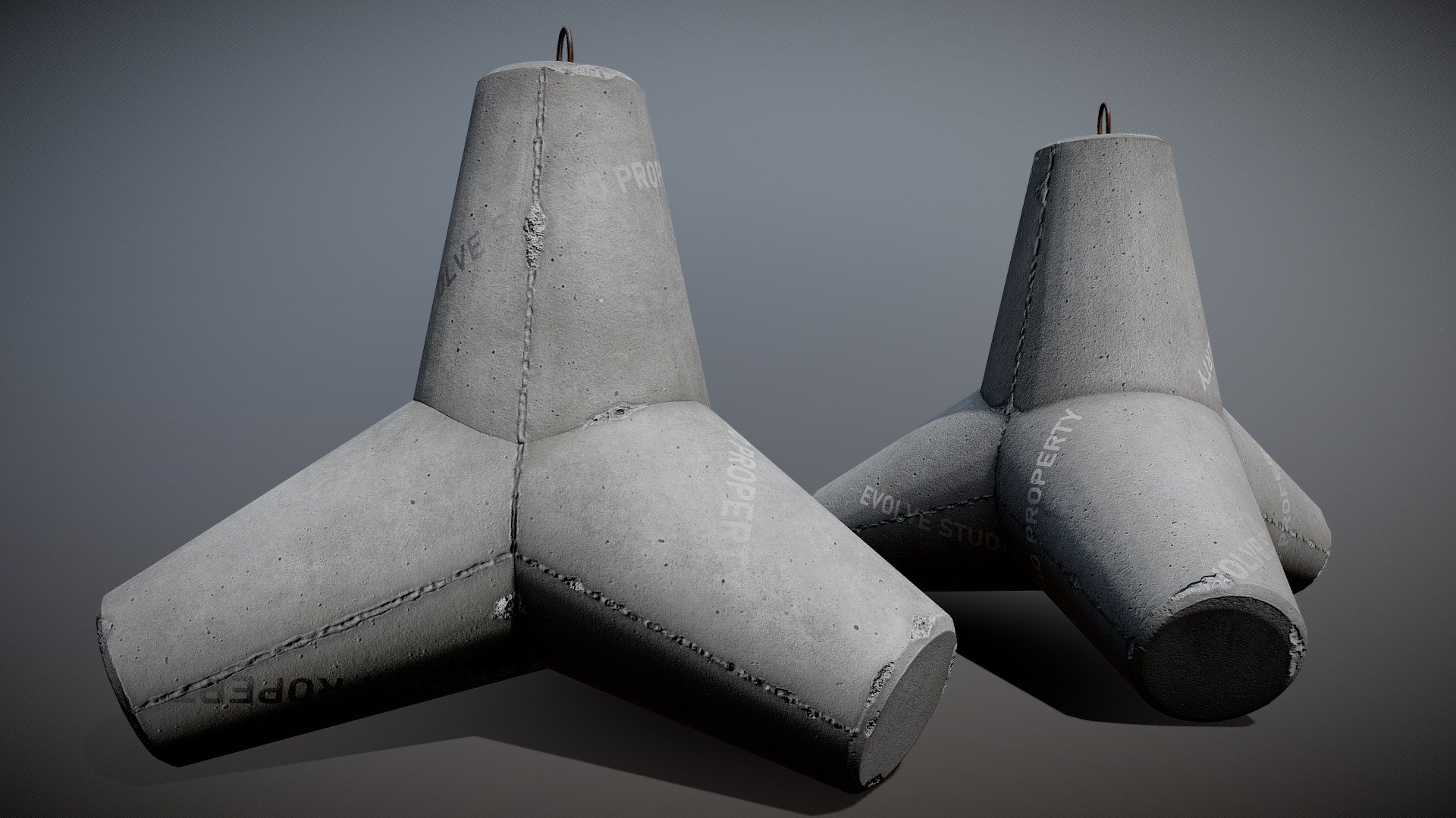 Tetrapods Barriers Military Props - 3D model by Gerhald [b3f32e0 ...