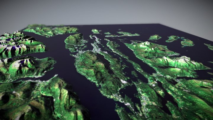 Ålesund — digital landscape model 3D Model