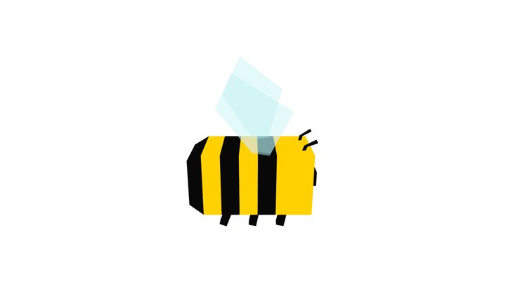 Bee Lowpoly 3D Model
