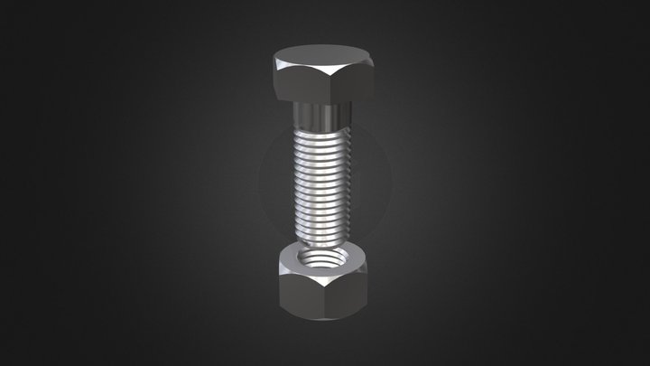 Screw Bolt and Nut 3D Model