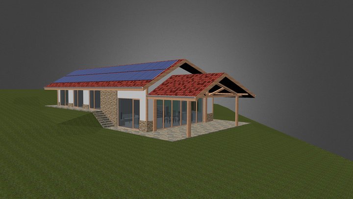 Пасивна къща в Ново село 3D Model