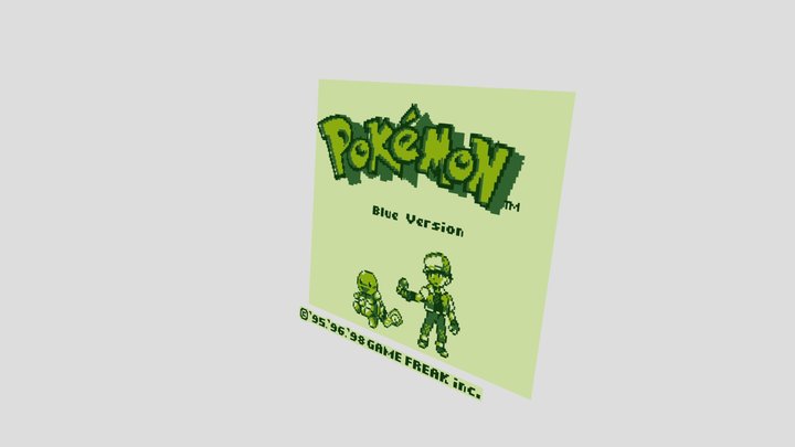 PokemonBlueTitleScreenOriginalGameBoyPalette 3D Model