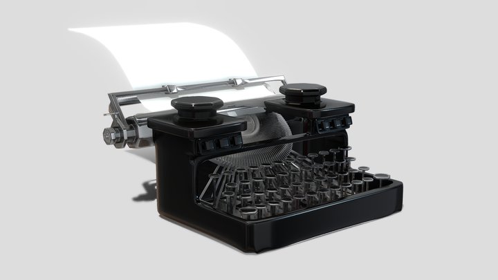 Generic Typewriter 3D Model