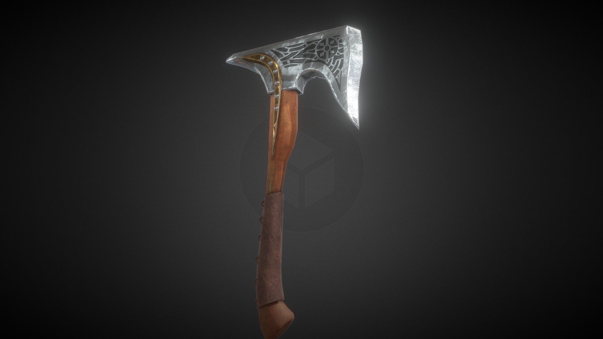 Hacha Downguard Low poly