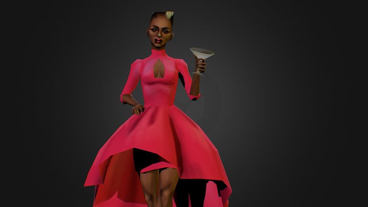 Party Girl 3D Model