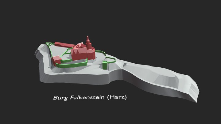 Burg Falkenstein - Übersichtsmodell 3D Model