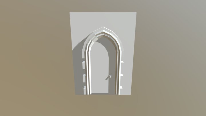 Gothic Door 3D Model