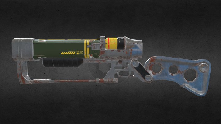 Laser Rifle Textured 3D Model