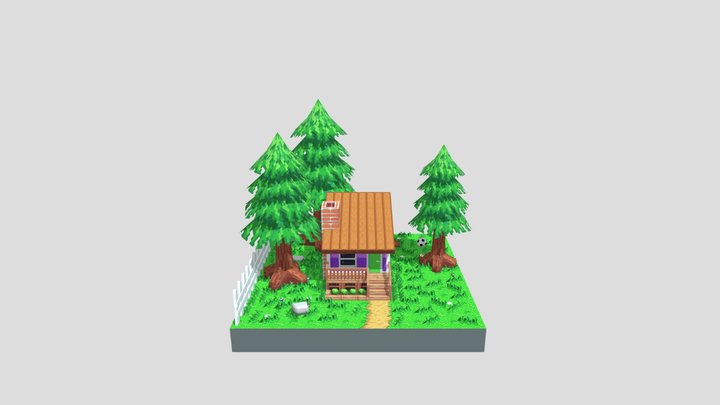 Forest House for 3D Model