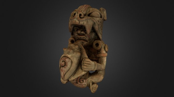 Clay figurine from vendor at Monte Alban 3D Model