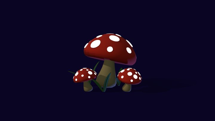 Mushrooms 3D Model