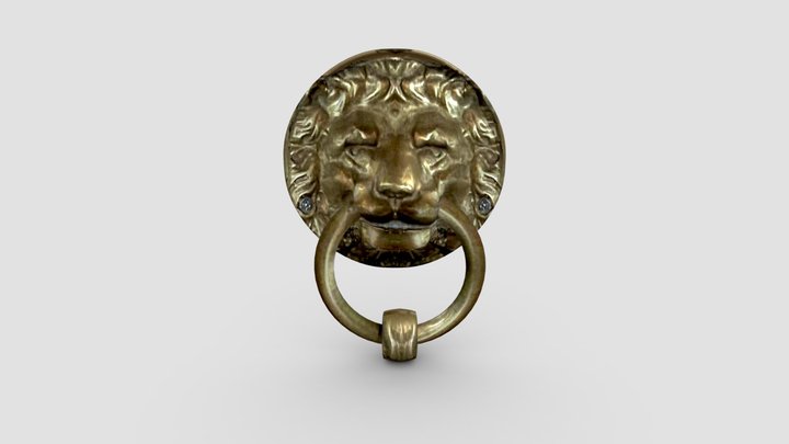 Copper lion hook 3D Model
