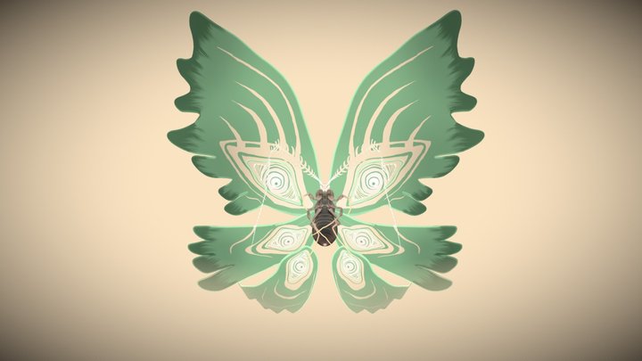 Lord of Moths - Stylized low poly creature – Kostenloses 3D-Modell STL