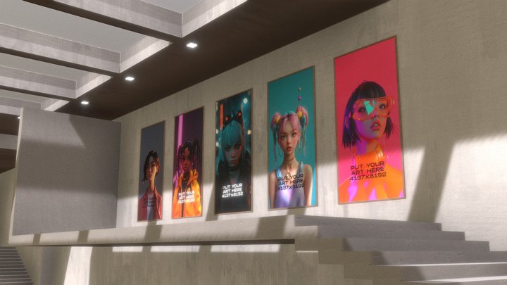 VR Art Gallery | NFT Room 3 3D Model