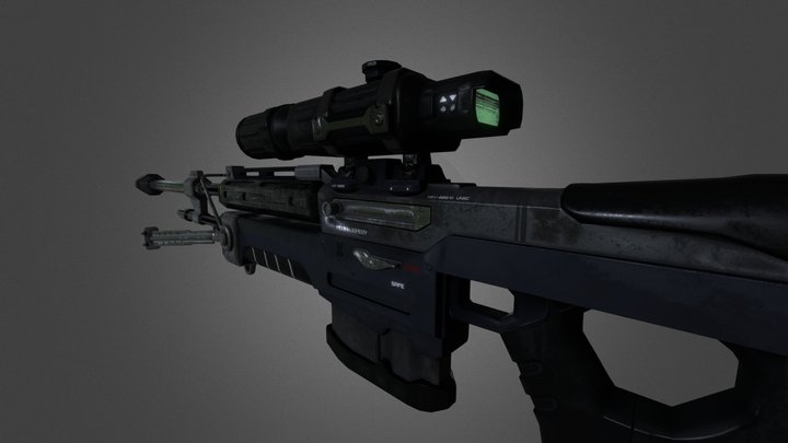 Halo Reach SRS99 Sniper Rifle 3D Model